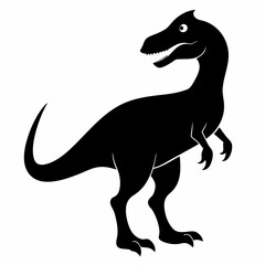 Dinosaur vector silhouette black design white background