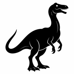Dinosaur vector silhouette black design white background