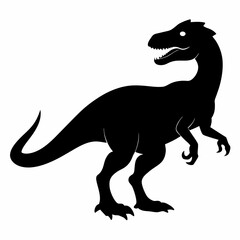 Dinosaur vector silhouette black design white background