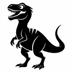 Dinosaur vector silhouette black design white background