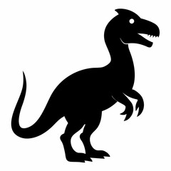 Dinosaur vector silhouette black design white background