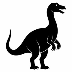 Dinosaur vector silhouette black design white background