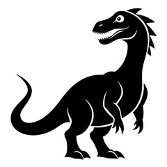 Dinosaur vector silhouette black design white background