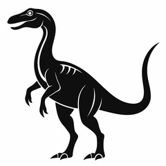 Dinosaur vector silhouette black design white background