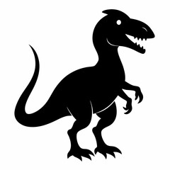 Dinosaur vector silhouette black design white background