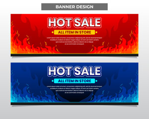 Hot sale banner design with fire element