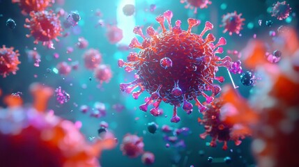 Microscopic Corona Virus Rendering