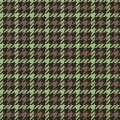 Houndstooth or dogtooth seamless vector pattern design for textile, fabric print, wallpaper, wrapping paper and background