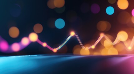 abstract blurred neon lines on dark background