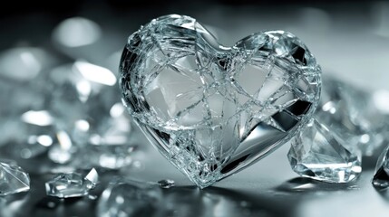 Shattered Heart: A Crystalline Representation of Heartbreak
