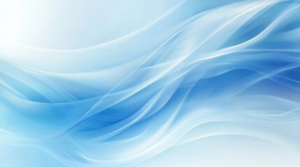 Fototapeta premium Abstract Blue Swirling Waves Background Texture - Serene, flowing blue waves symbolize tranquility, movement, fluidity
