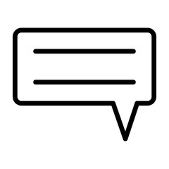 Text Message Vector Line Icon Design