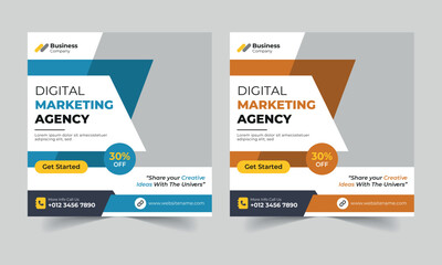 Social media and digital marketing post template banner	