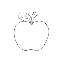 Clean Apple Line art sketch