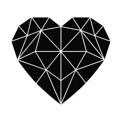 diamond heart vector illustration