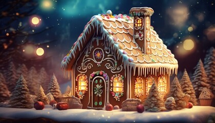 gingerbread house generative ai