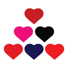 set of hearts logo Colorful Heart Shapes Vector Illustration for Love and Valentine’s Day Design