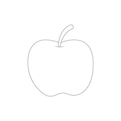 Clean Apple Line art sketch