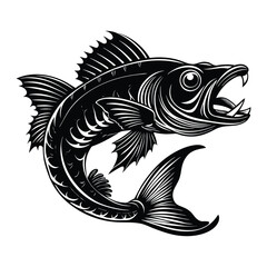 tail bent predatory fish.