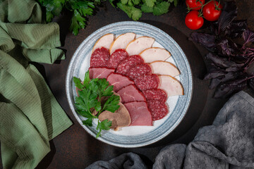 Assorted Meat Platter with Fresh Herbs