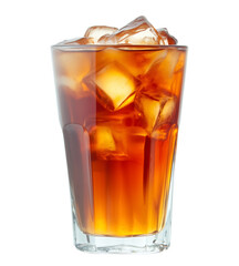 Refreshing Iced Tea in a Glass with Ice Cubes