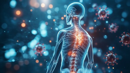 The human immune system fights against viruses