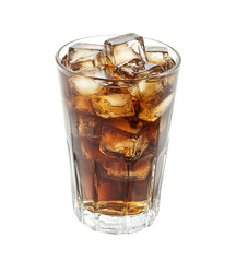 Refreshing Iced Cola Drink in Glass Close up