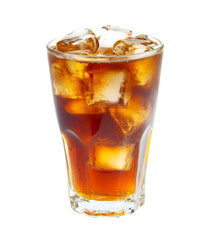 Refreshing Iced Tea in a Glass with Ice Cubes