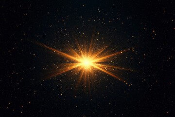 Abstract golden burst creates light effect for background