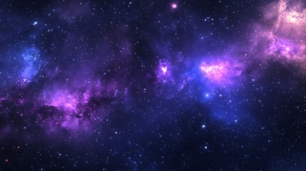 Naklejka premium A Cosmic Nebula With Purple And Blue Hues