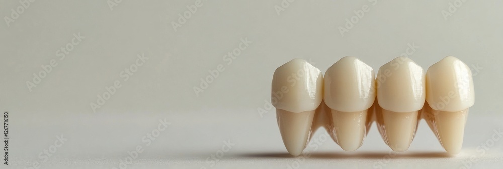Poster Before and after whitening transformation of teeth highlighting significant improvement in color and shine. Generative AI
