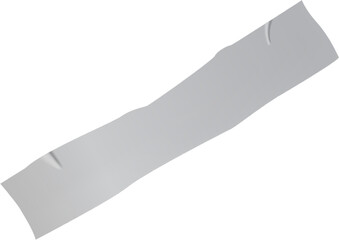 Realistic gray duct tape featuring torn edges, isolated against a white background, offers ample space for text or design, making it perfect for various creative projects