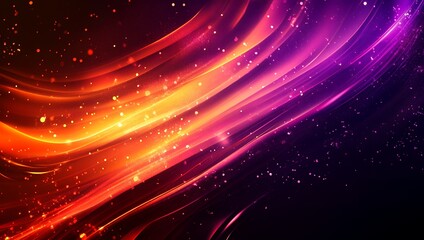 Obraz premium Abstract Background Orange Purple Swirling Energy Light Sparks Design