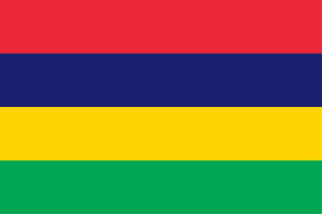Fototapeta premium Mauritius flag original color and proportions