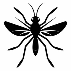 Mosquito vector silhouette black design white background