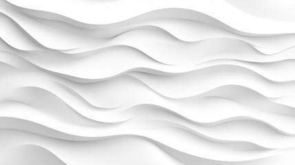 Abstract white wavy background texture.