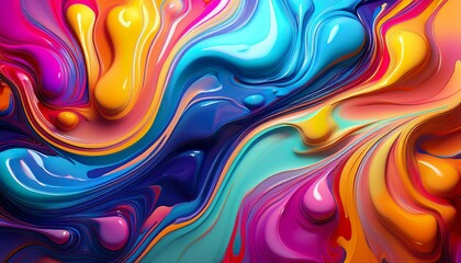 abstract background with colorful melting liquid pattern