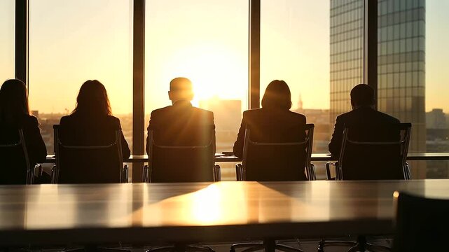 Scholarship Interview Panel Evaluating Candidate Applications
