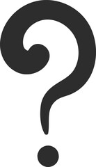 Naklejka premium Question mark symbolizing questions, doubts, and uncertainty, creating a simple yet powerful graphic representation that evokes curiosity and invites inquiry into the unknown