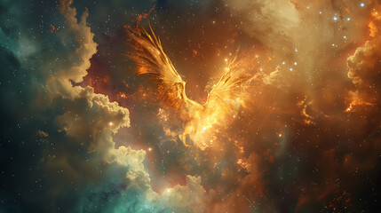 Obraz premium goldon phoenix