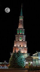 Suiumbike tower, XVII century. Kremlin in Kazan, Russia. This tower does deviate from the vertical...