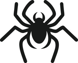 Vector Illustration of a Silhouette Spider