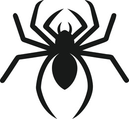 Vector Illustration of a Silhouette Spider