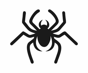 Vector Illustration of a Silhouette Spider