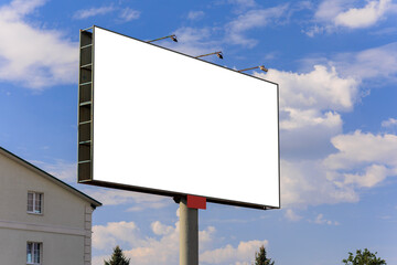 billboard along the highway. Background for design and advertising.