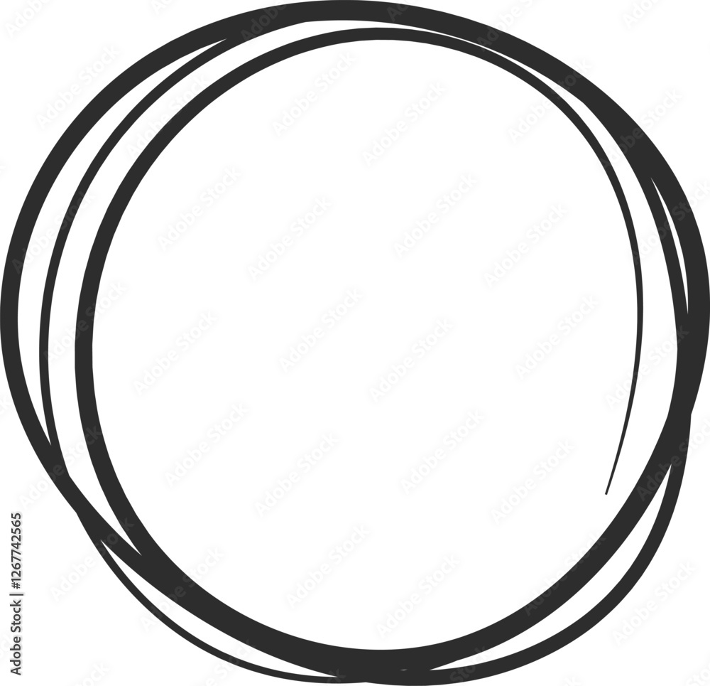 Poster double circular shape with an imperfect. hand drawn style creates a frame. perfect for highlighting 