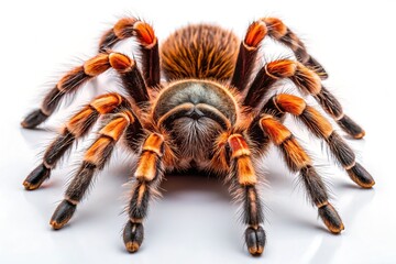 Mexican Fireleg tarantula, isolated white background.  Exotic delicacy.