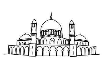vector illustration of mosque