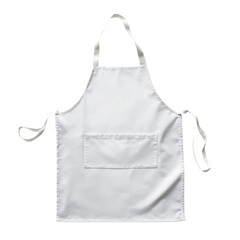 white kitchen apron isolated on white