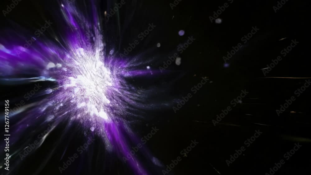 Poster single energy pulse building with enormous force and generating intense glowing energy output